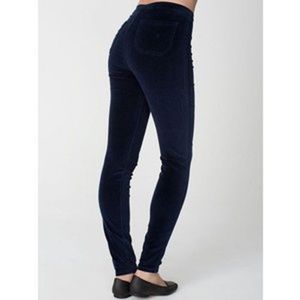 American Apparel Velvet Easy Jeans Navy Blue